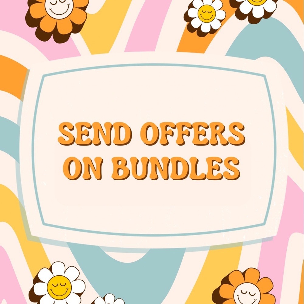 Colorful Retro Flower Print Poster